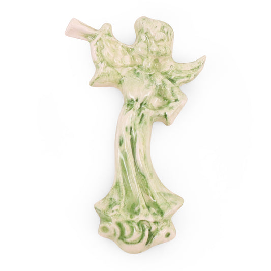 2"x3.5" Angel Figurine. Pattern: Green