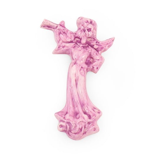 2"x3.5" Angel Figurine. Pattern: Purple