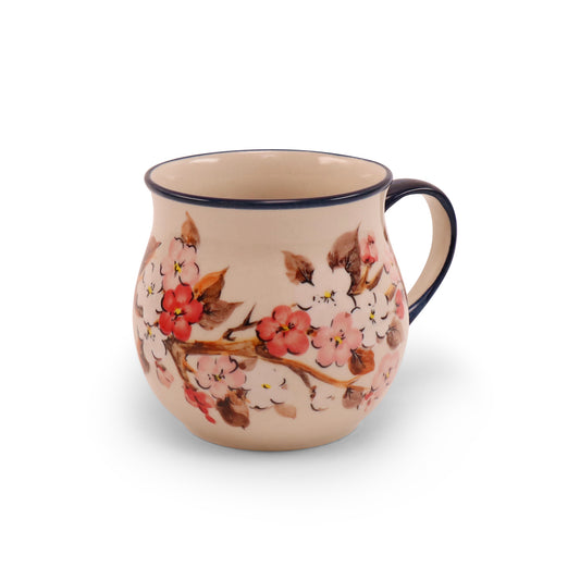 18oz Belly Mug. Pattern: Spring Blush
