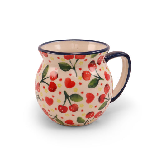 18oz Belly Mug. Pattern: Mon Cheri