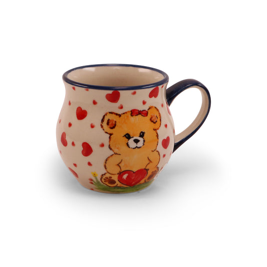 12oz Belly Mug LE. Pattern: I Love Bear