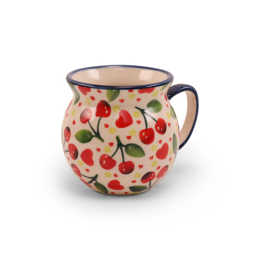 12oz Belly Mug. Pattern: Mon Cheri
