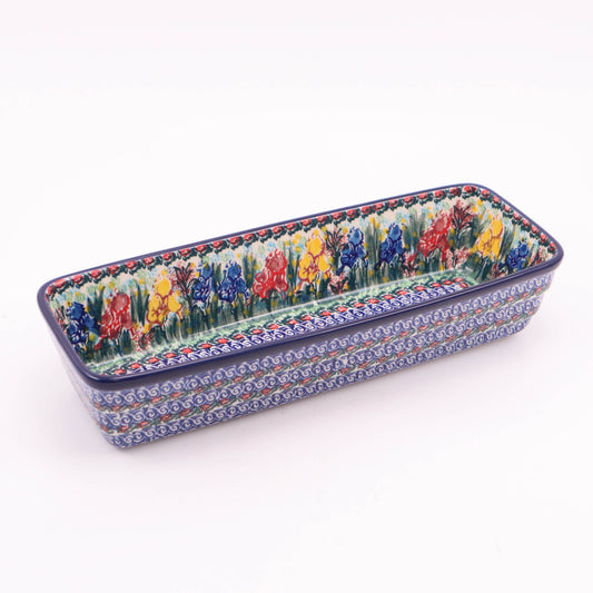 12"x4.5" Long Rectangular Baker. Pattern: Dreamscape