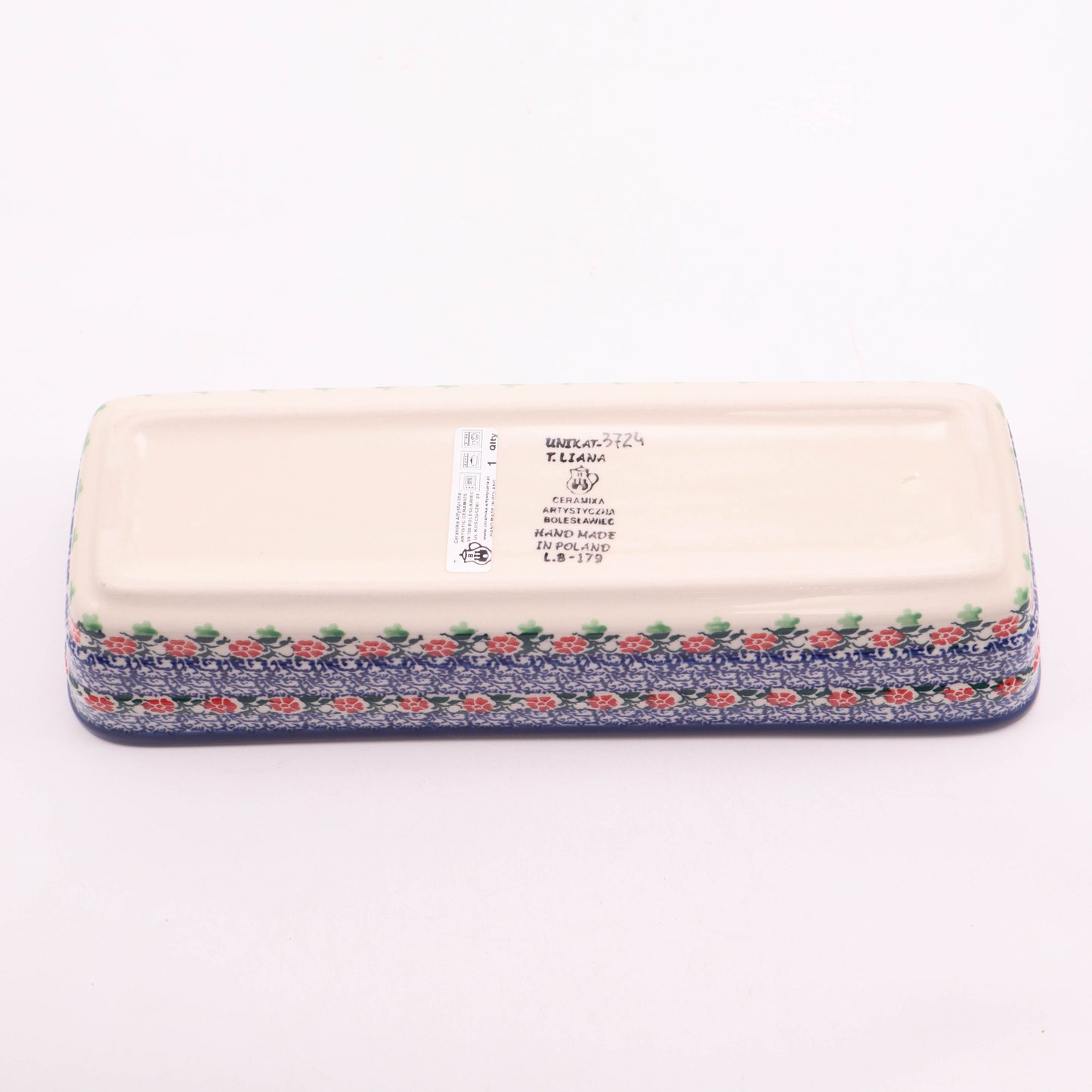 12"x4.5" Long Rectangular Baker. Pattern: Field of Dreams