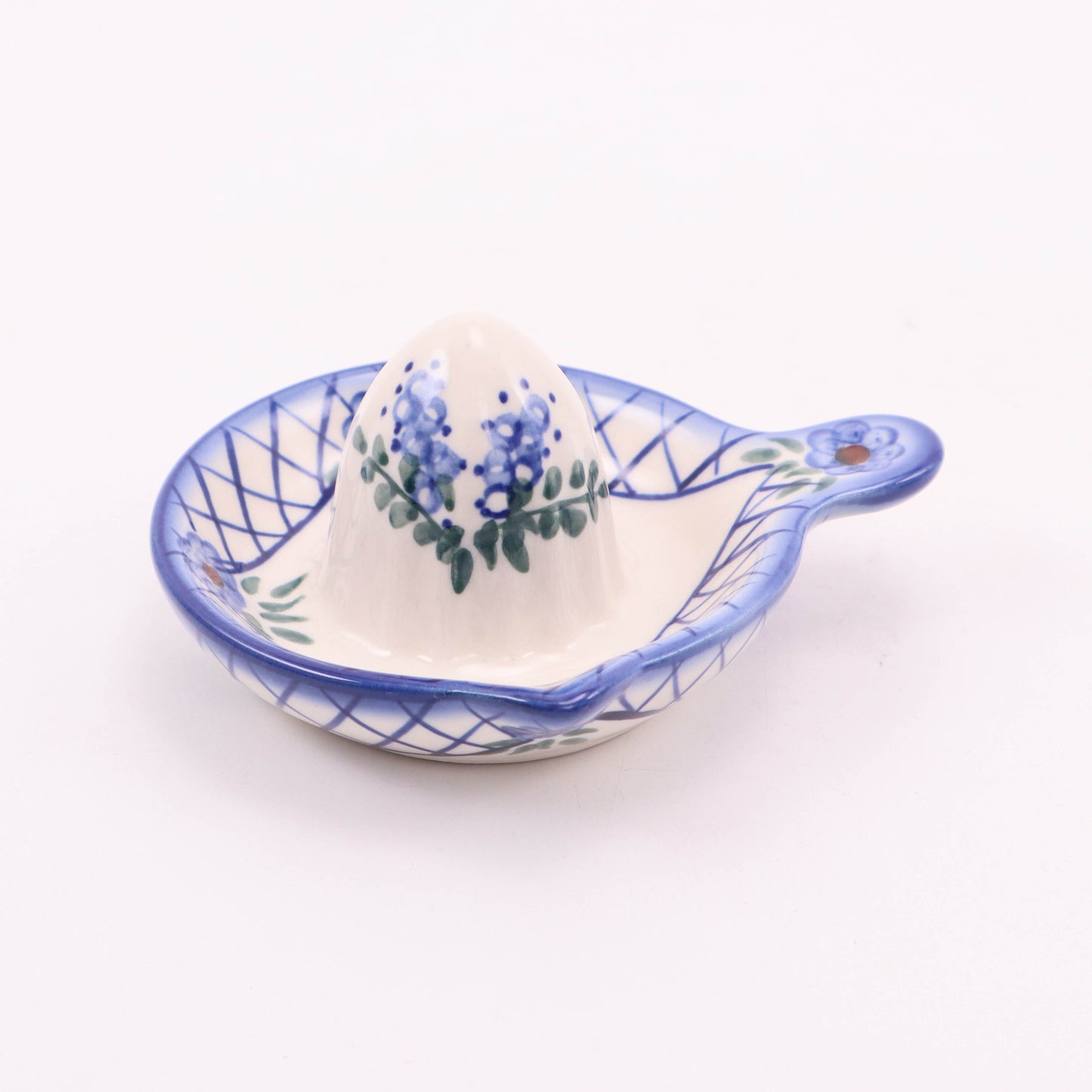 4.5" Lemon Squeezer. Pattern: Cobalt Lattice