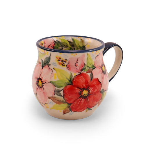12oz Belly Mug. Pattern: Spring Splendor