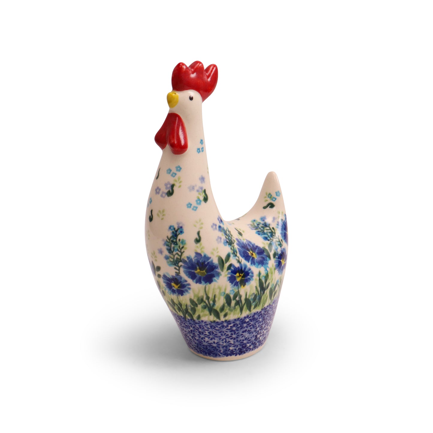 10" Rooster Figurine. Pattern: Cornflower