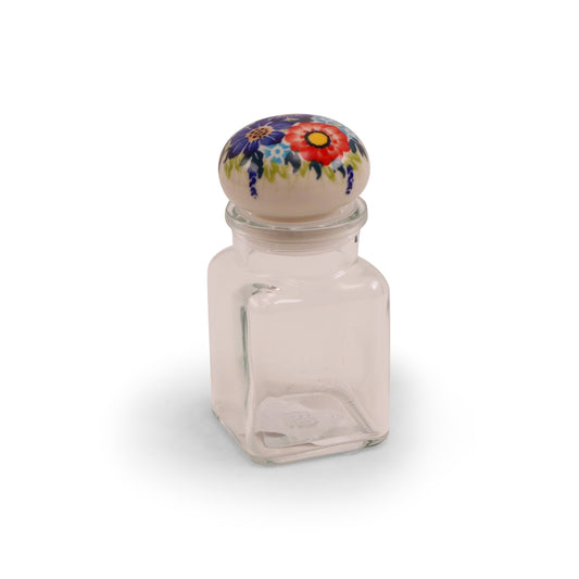 2"x5" Spice Jar with Lid.Pattern: Summer Wreath