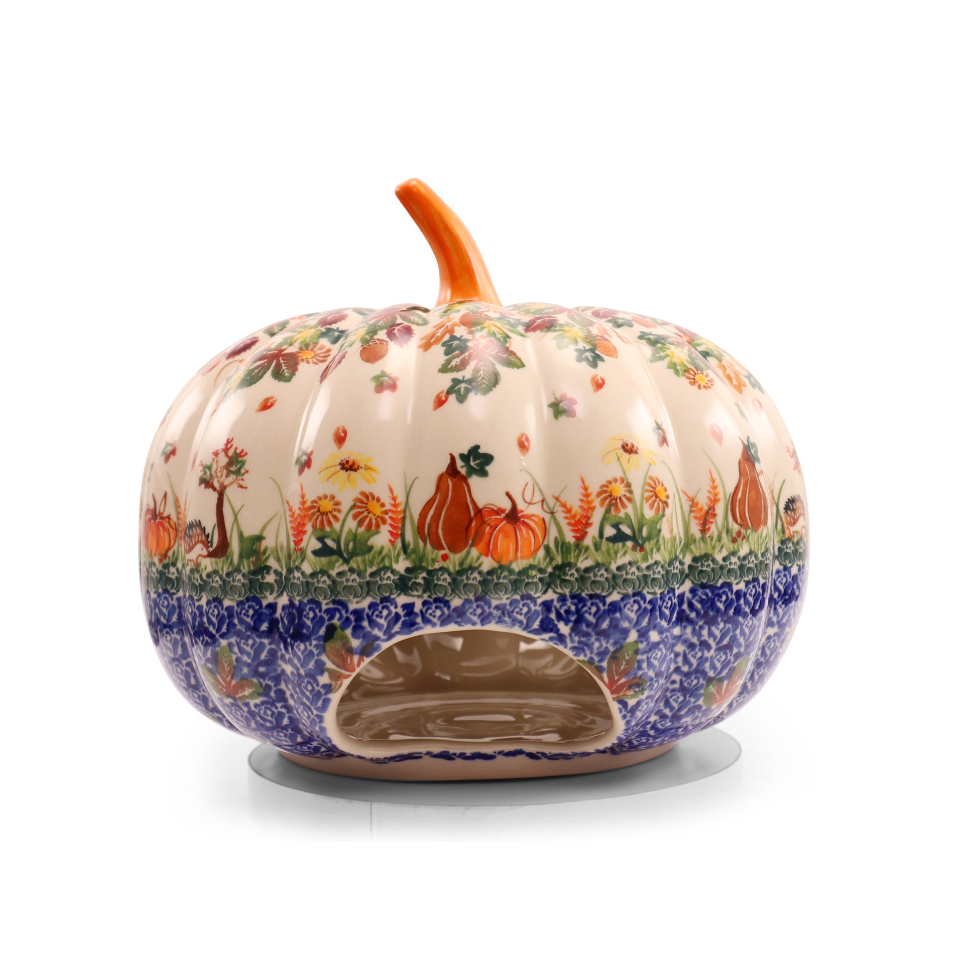 11"x10" XL Jack-O-Lantern. Pattern: Pumpkin Patch