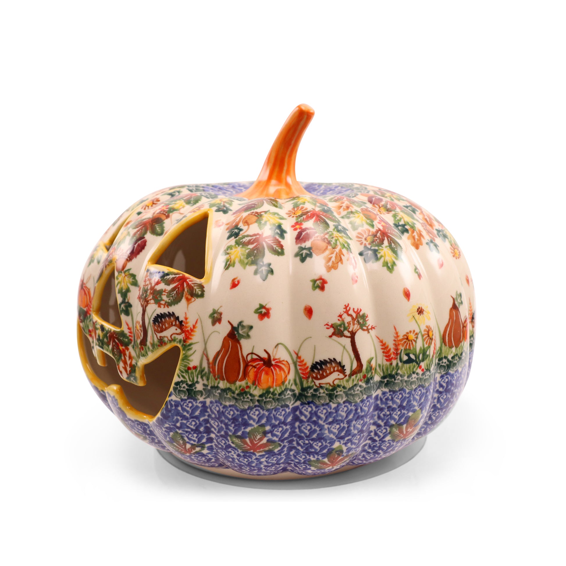 11"x10" XL Jack-O-Lantern. Pattern: Pumpkin Patch