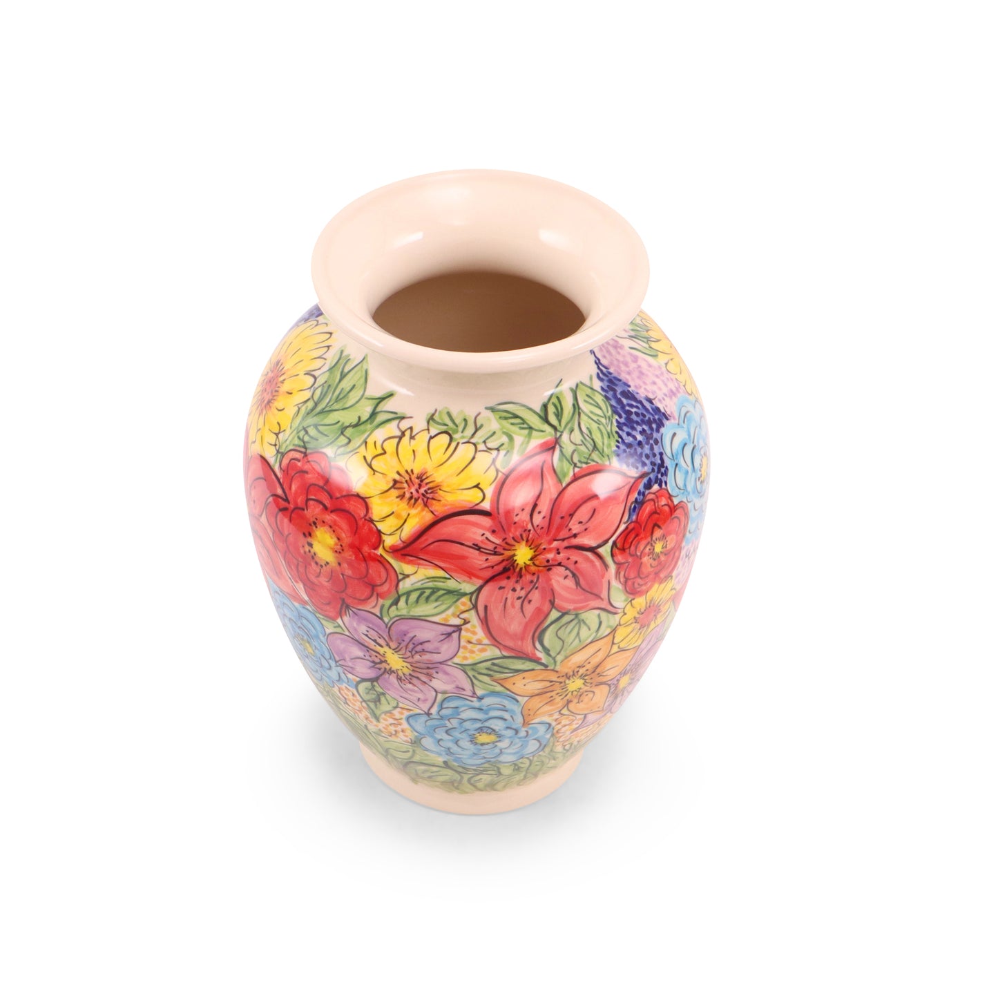 7"x9.5" Vase. Pattern: Color Blast
