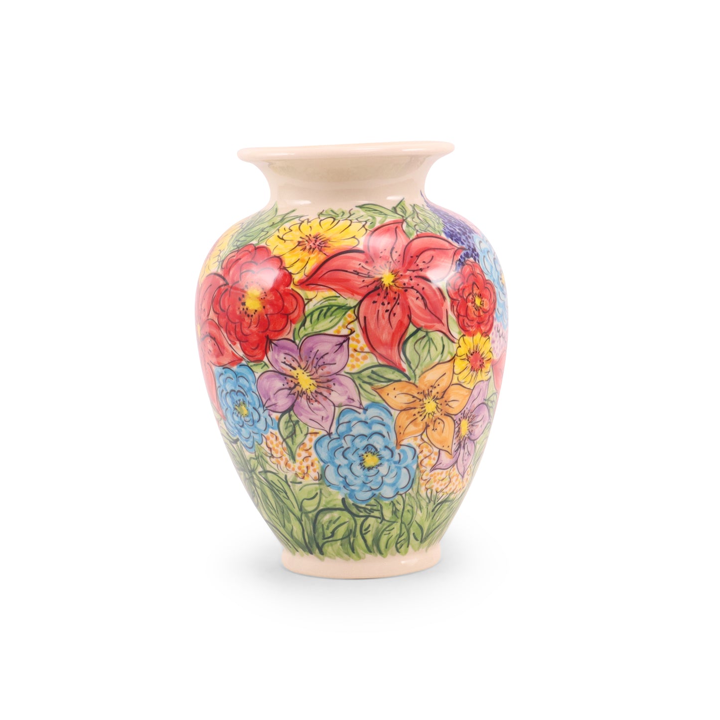 7"x9.5" Vase. Pattern: Color Blast
