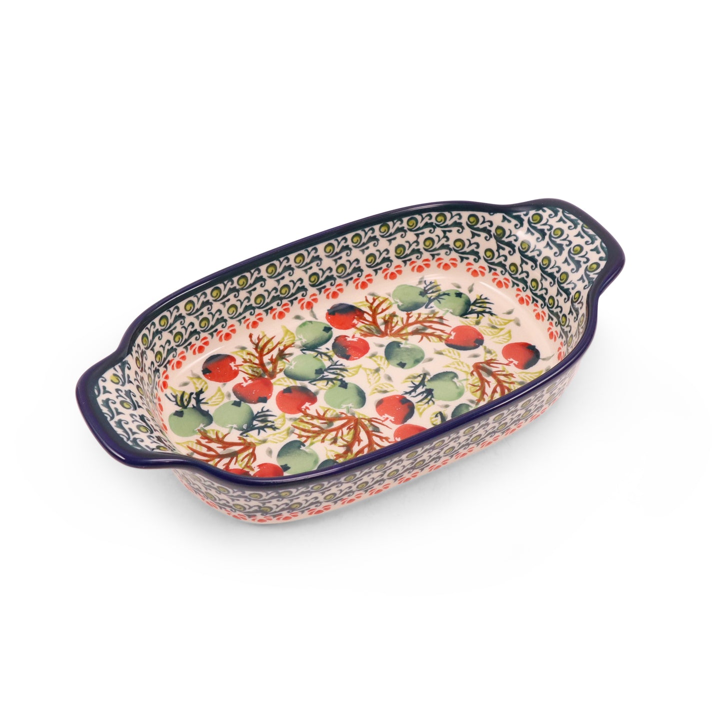 10"x5.5" Oval Serving Dish. Pattern: Orchard