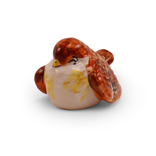 2.5"x2" Bird Figurine. Pattern: Finch