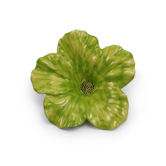 6"x3" Flower Figurine. Pattern: Green