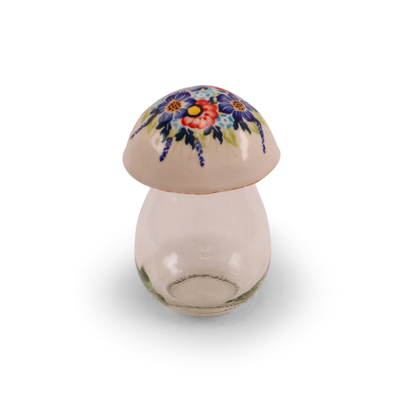3"x5" Mushroom Jar.Pattern: Summer Wreath