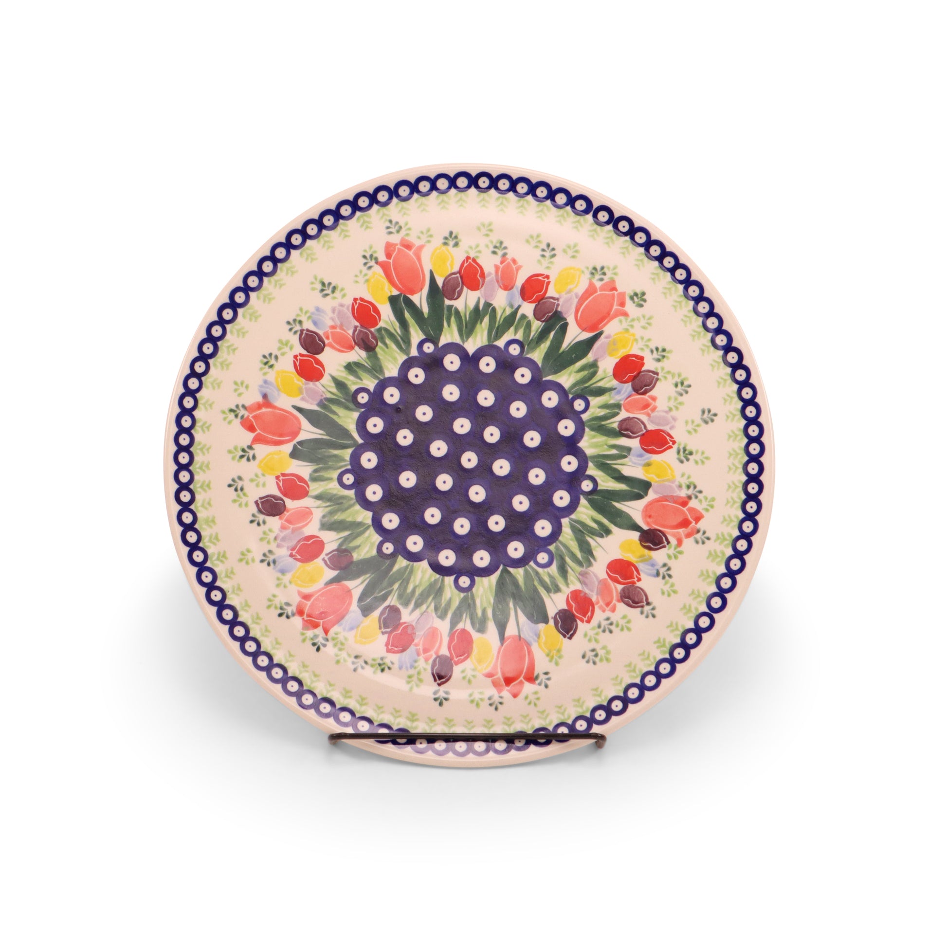 12.5" Pizza Plate. Pattern: Tulip Time