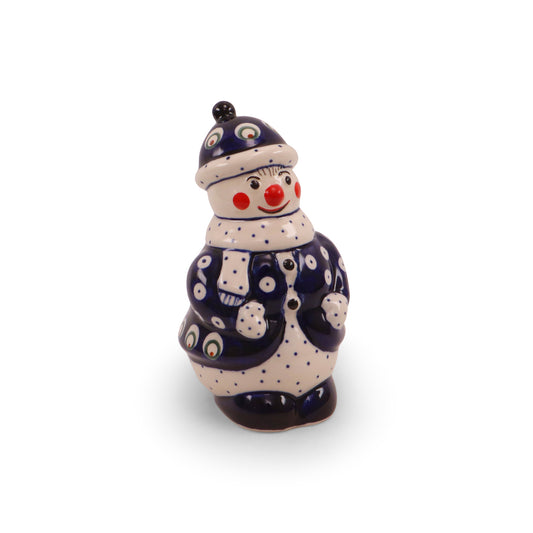 5" Snowman figurine. Pattern: Private Eyes