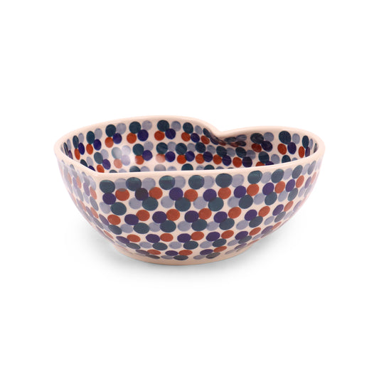 8.5"x7.5" Large Heart Bowl. Pattern: Galaxy