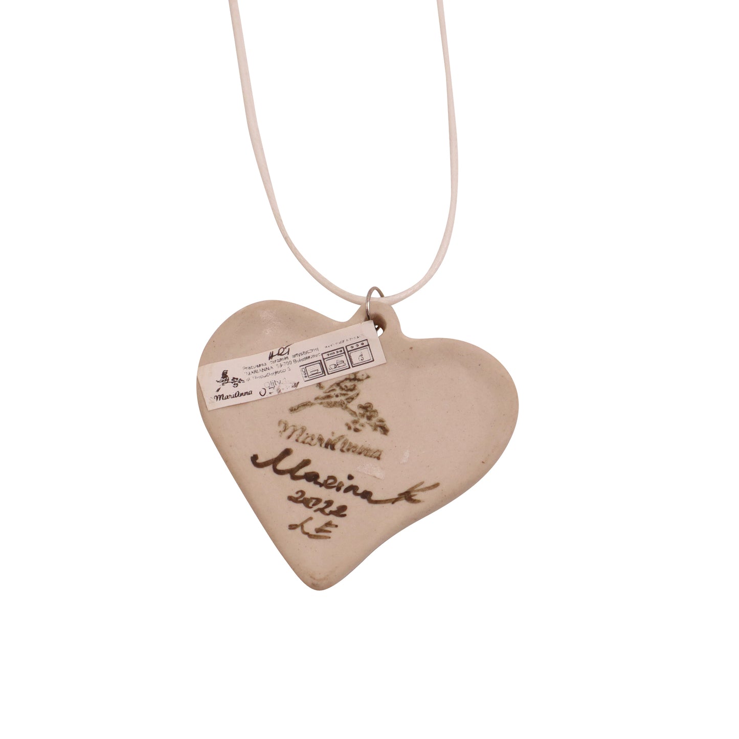 2"x2" Heart Necklace. Pattern: J