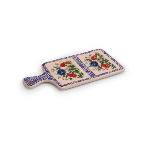 10.5"x5" Cutting Board 2Q. Pattern: Maki Cornflower