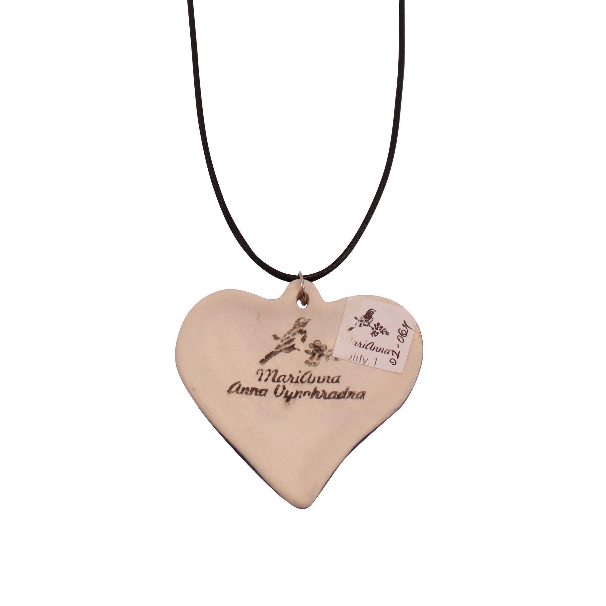 2"x2" Heart Necklace. Pattern: G