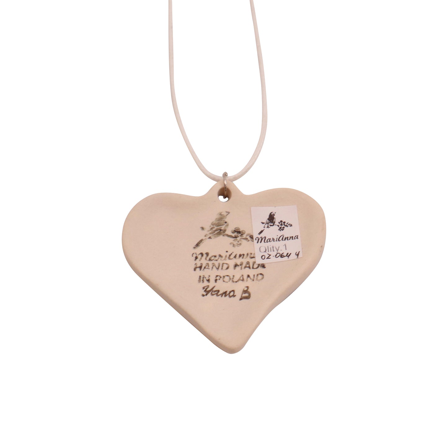 2"x2" Heart Necklace. Pattern: H