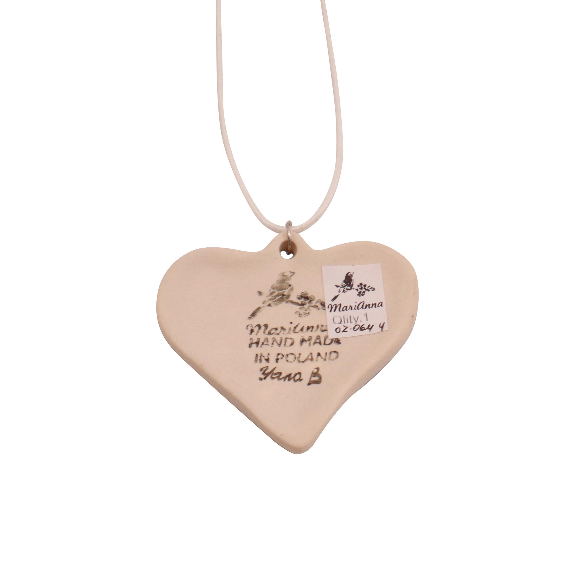 2"x2" Heart Necklace. Pattern: H