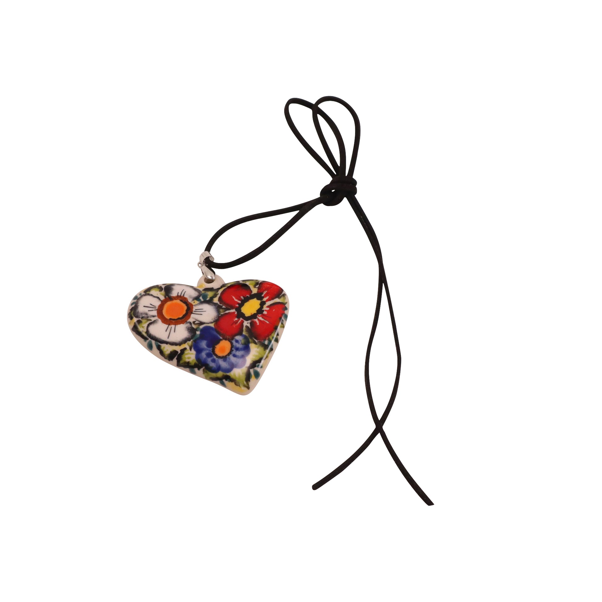 2"x2" Heart Pendant.Pattern: Summer