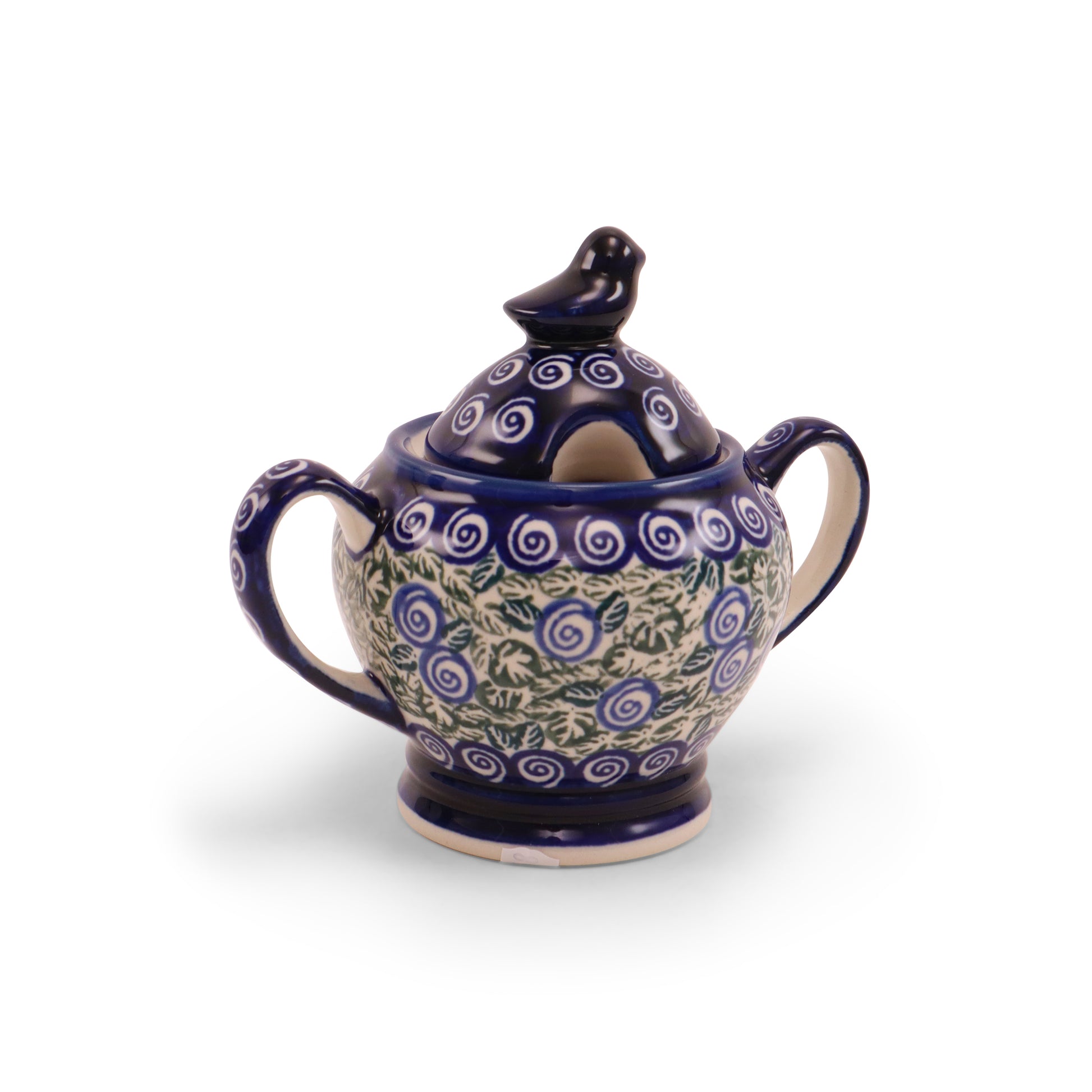 8oz Sugar Bowl. Pattern: Swirls