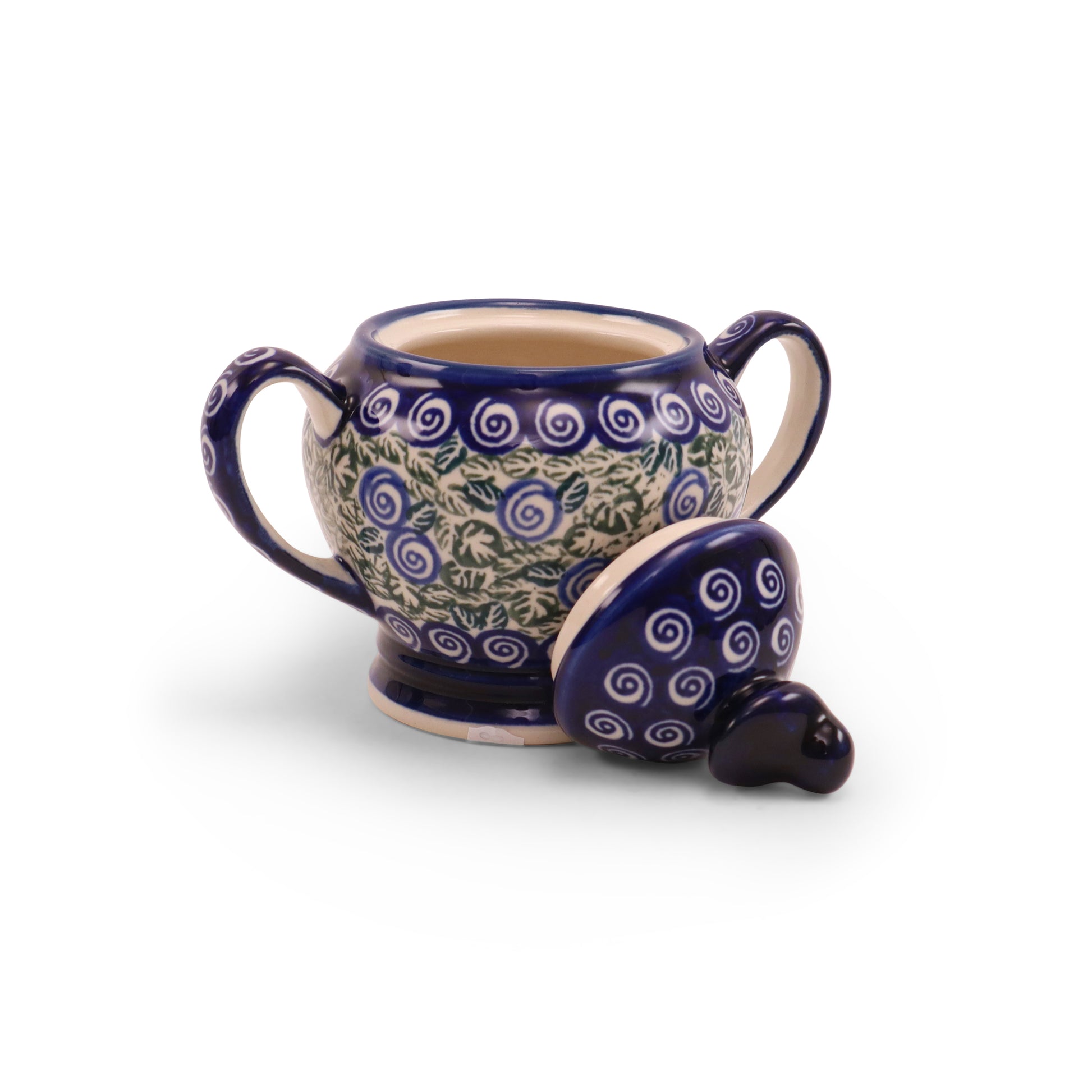 8oz Sugar Bowl. Pattern: Swirls