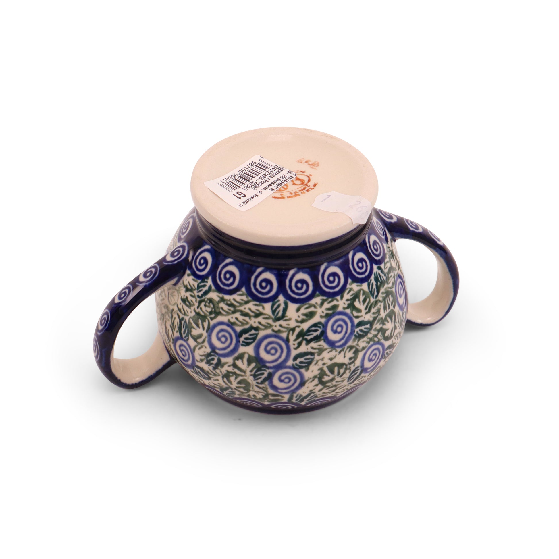 8oz Sugar Bowl. Pattern: Swirls