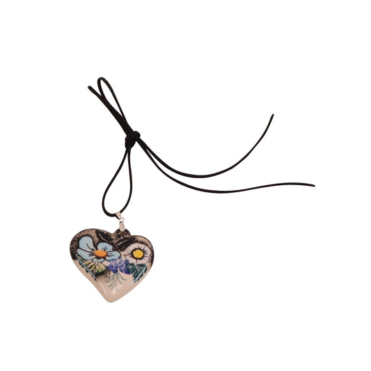 2"x2" Heart Pendant LE.Pattern: Midnight Lace