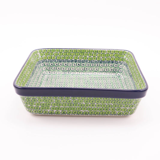 10.5" Square Baker. Pattern: Lucky Charms