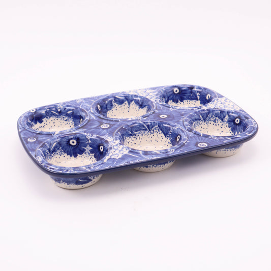 11"x8" Muffin Baker. Pattern: Sapphire Splendor