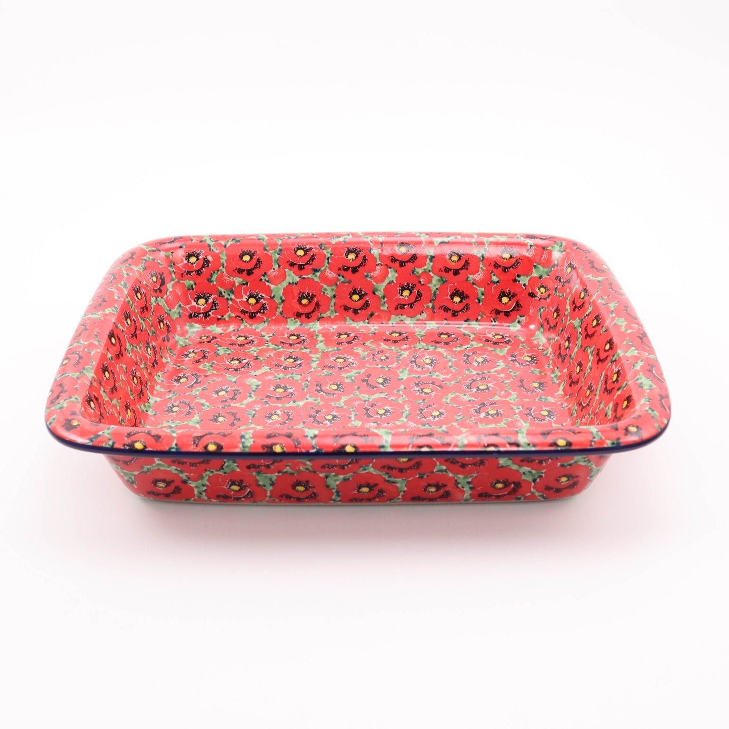 13"x11"x4" Rectangular Baker .Pattern: Scarlet Surroundings