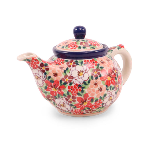 14oz Teapot. Pattern: Peach Bellini