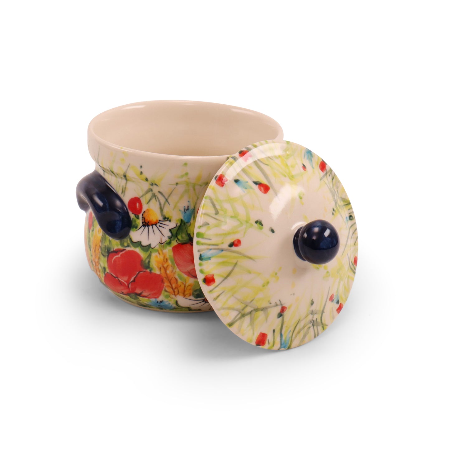 16oz Covered Jar with Handles. Pattern: Lato