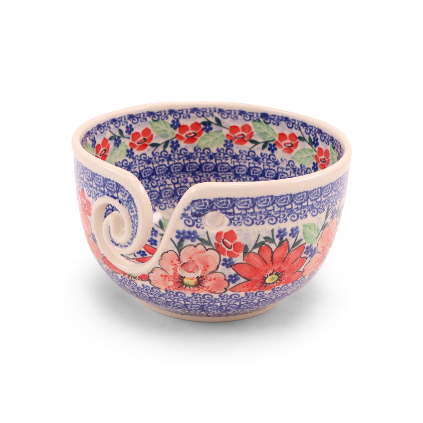 6.5"x4" Yarn Bowl. Pattern: Watermelon Crush