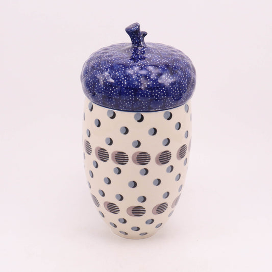 5"x9" Acorn Container with Lid .Pattern: Arcade