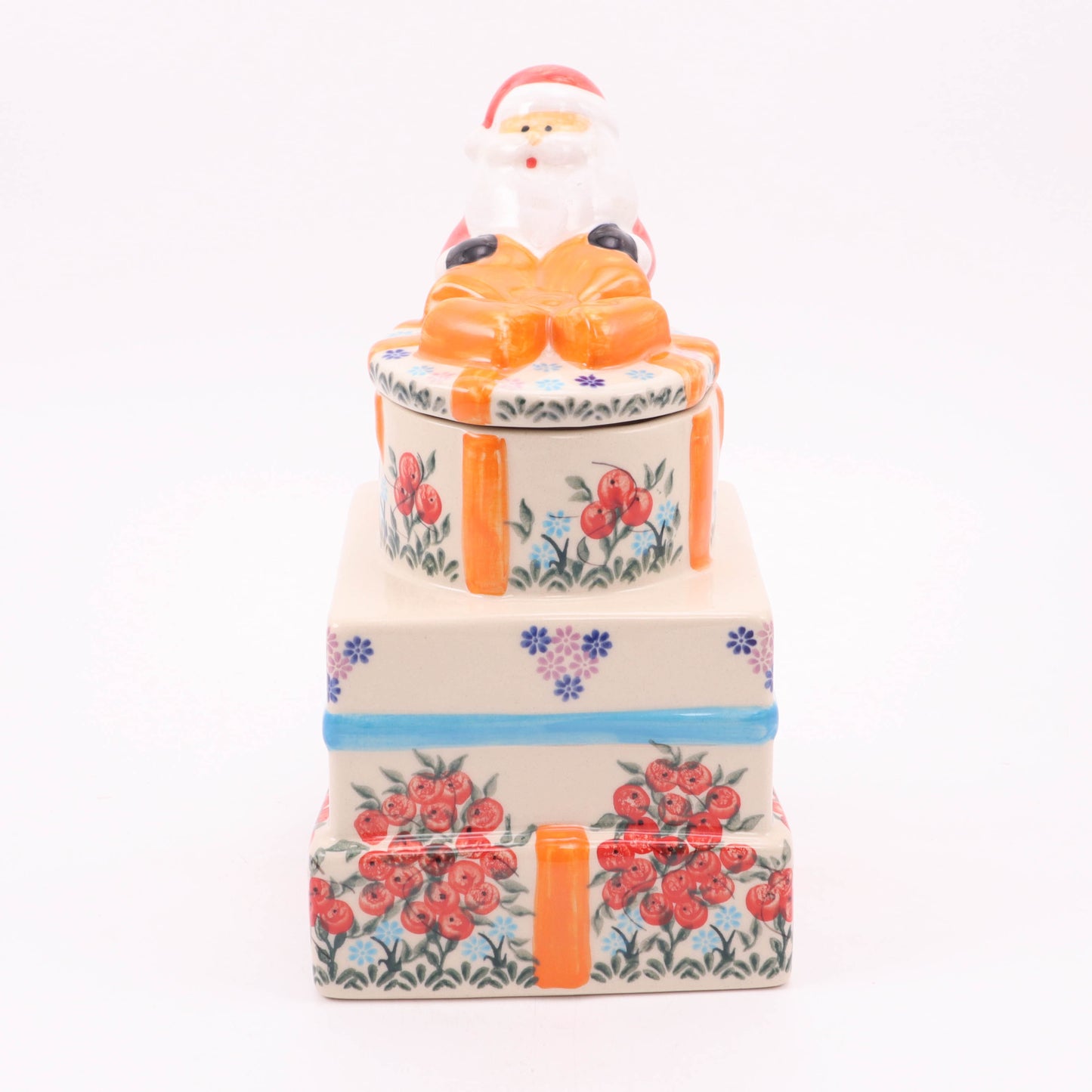 5.5"x10 Santa's Gifts Cookie Jar .Pattern: Pattern A
