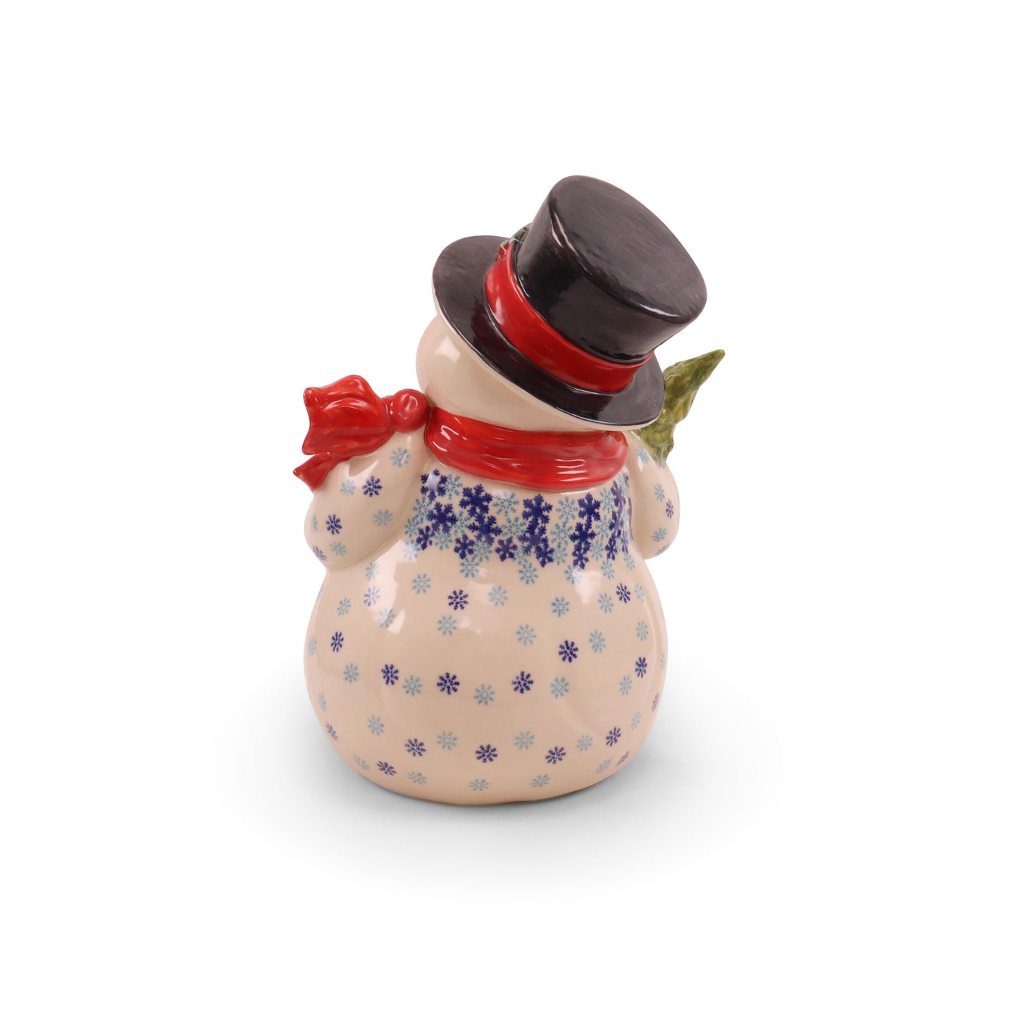 8"x6"x11" Snowman Figurine. Pattern: Snowfall