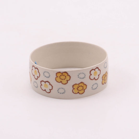 2.75" Ceramic Bangle. Pattern: Carefree Light