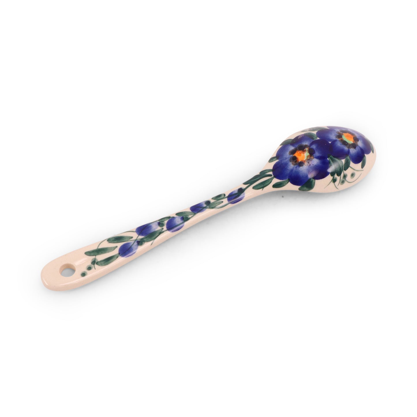 8" Spoon. Pattern: Blue Flower