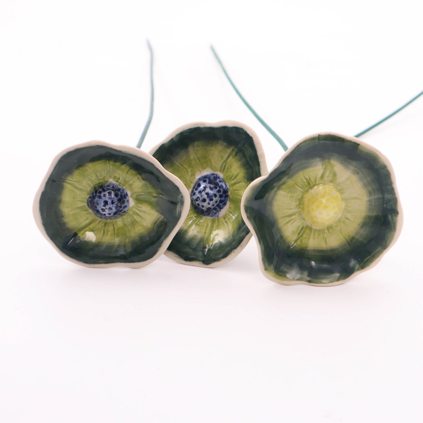 Flower on Stem 1 Each .Pattern: Lime Mix
