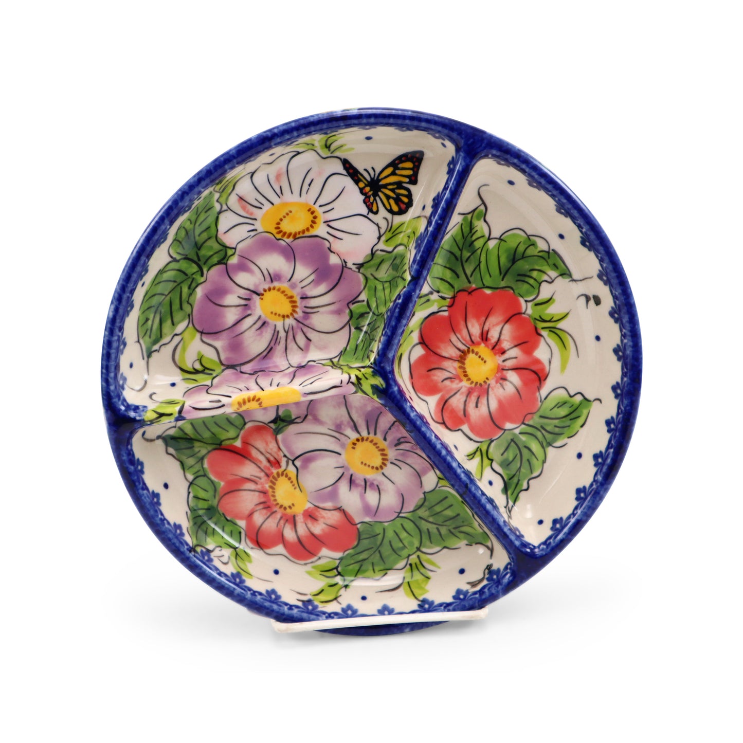 9" Divided Plate.Pattern: Summer Breeze