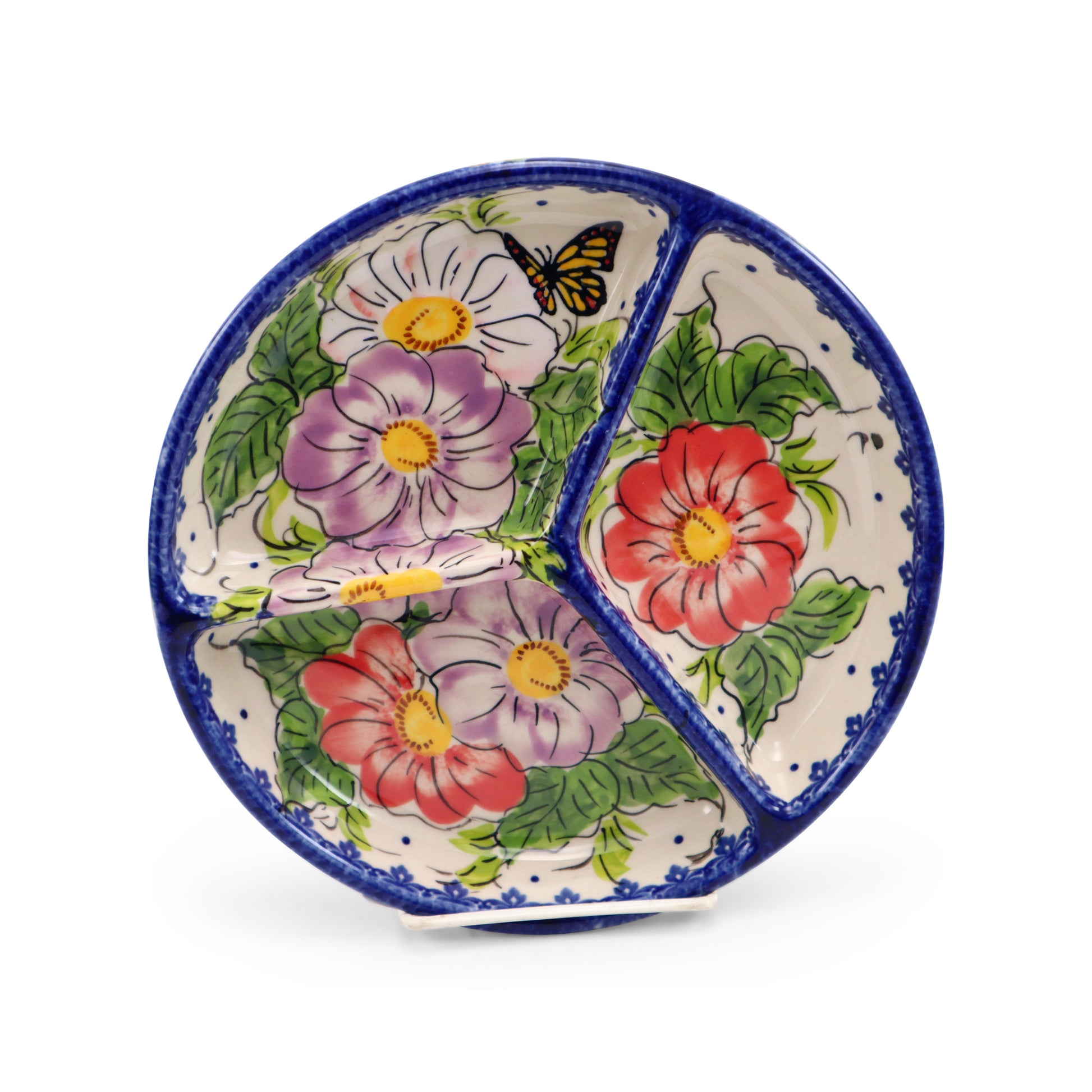 9" Divided Plate.Pattern: Summer Breeze