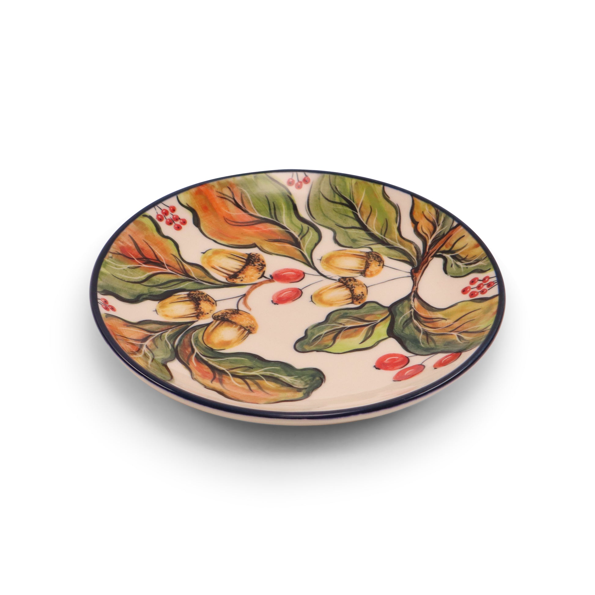 7.5" Dessert Plate. Pattern: Oak Leaf