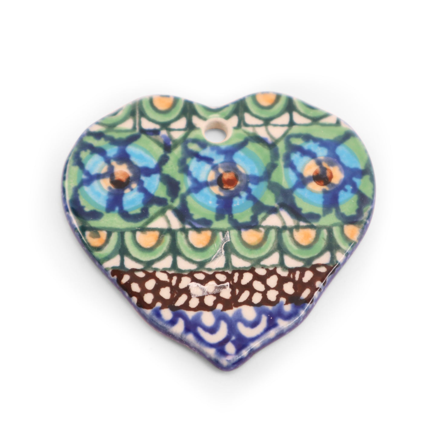 3"x2.5" Heart Pendant. Pattern: I