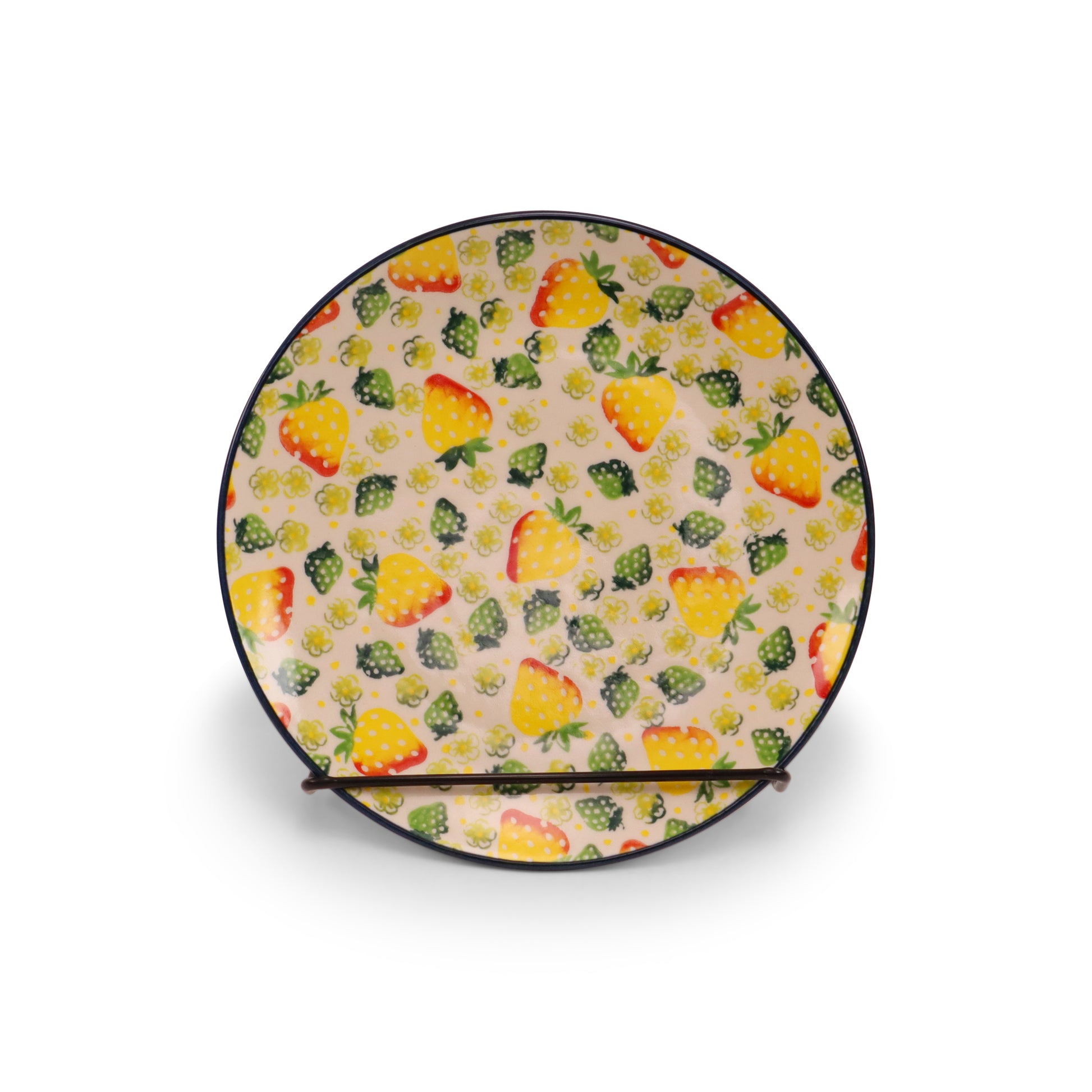 7.5" Dessert Plate. Pattern: Golden Strawberry